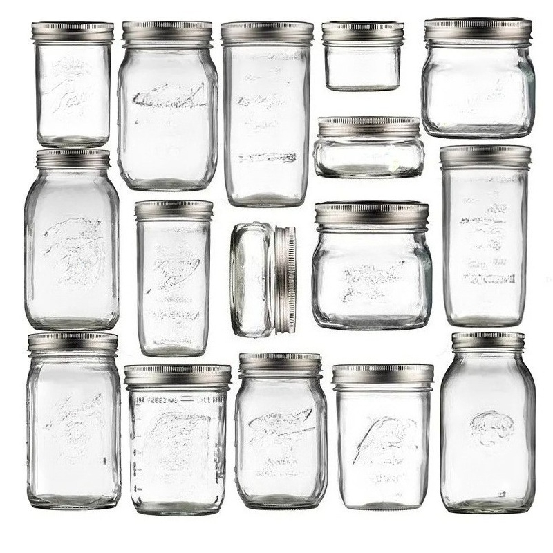 Meal Prep Jar Salad - برطمانات ماسون زجاجية واسعة الفم مع
