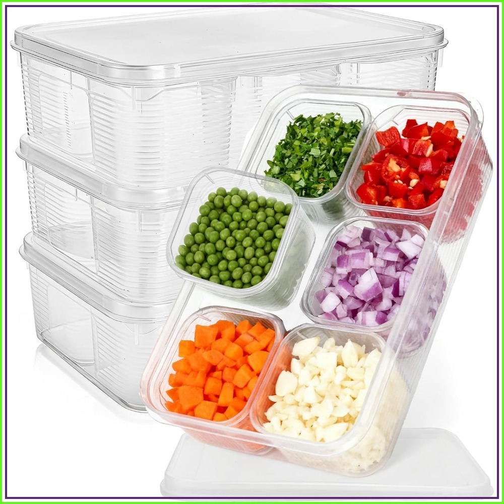 Meal Prep Veggie - مجموعة منظمات الثلاجة المكونة من 28