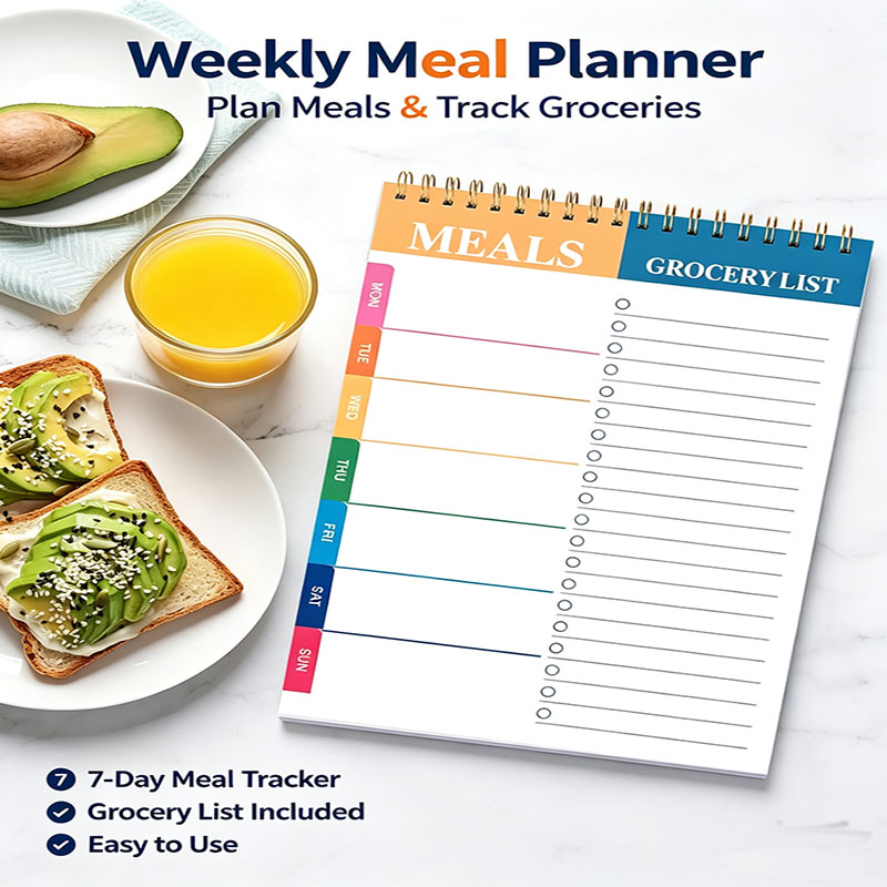 Meal Prep Plan - دفتر تخطيط وجبات الأسبوع 5.6×8.5 بوصة،