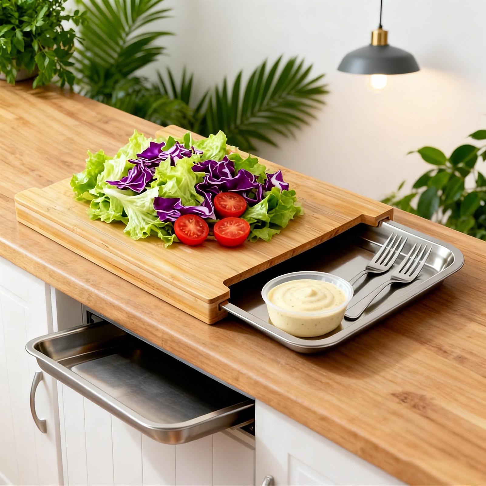 Meal Prep Veggie - ألواح تقطيع خشبية للمطبخ، غير قابلة
