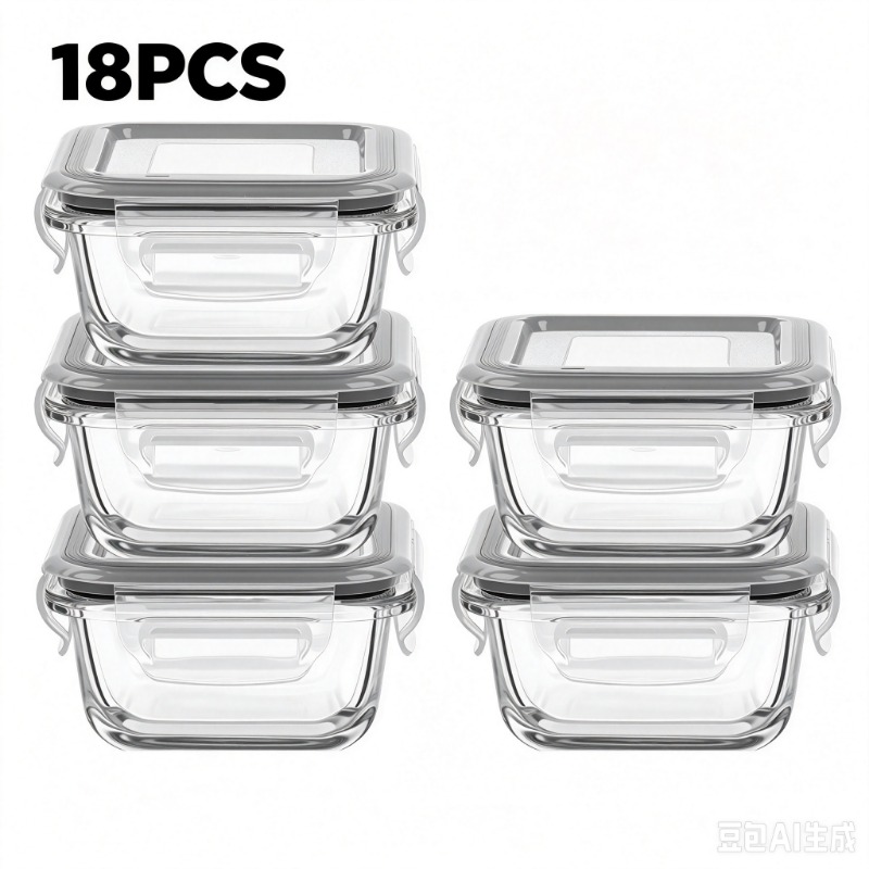 Meal Prep Glass Containers Oven Safe - مجموعة حاويات زجاجية لتخزين الطعام 18