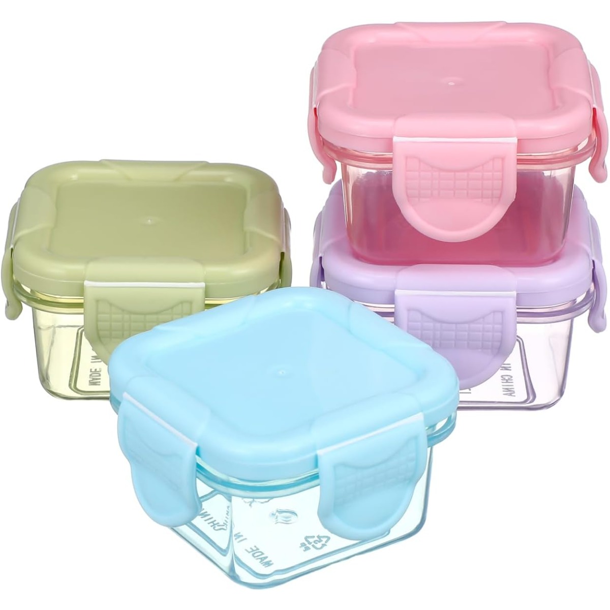 Meal Prep Plan - 4 قطع من حاويات تخزين الطعام