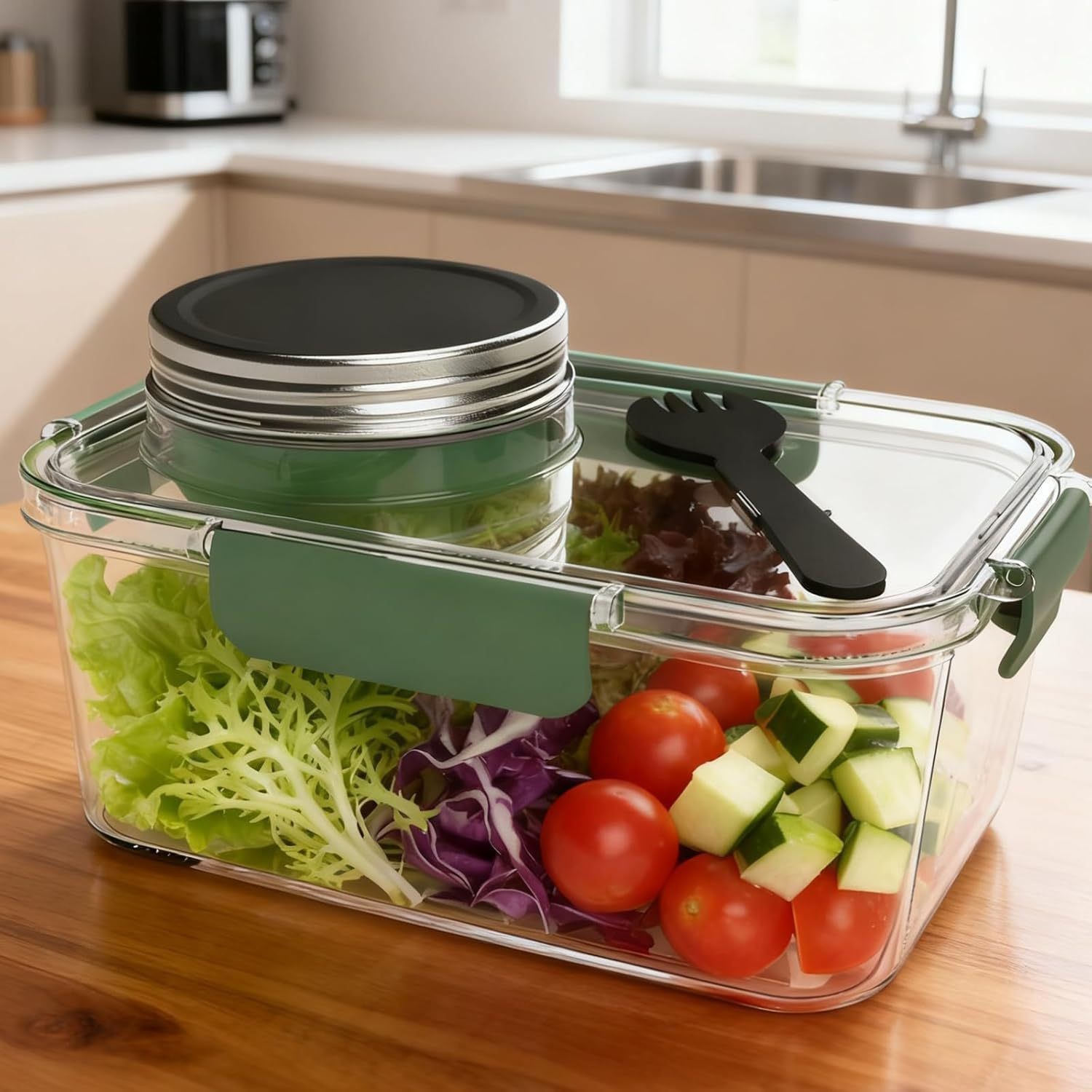 Meal Prep Jar Salad - جرة جراب الطاقة الشمسية، حاويات تخزين