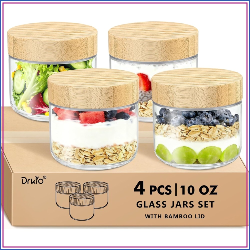 Meal Prep Jar Salad - حاويات زجاجية لحفظ الشوفان طوال الليل