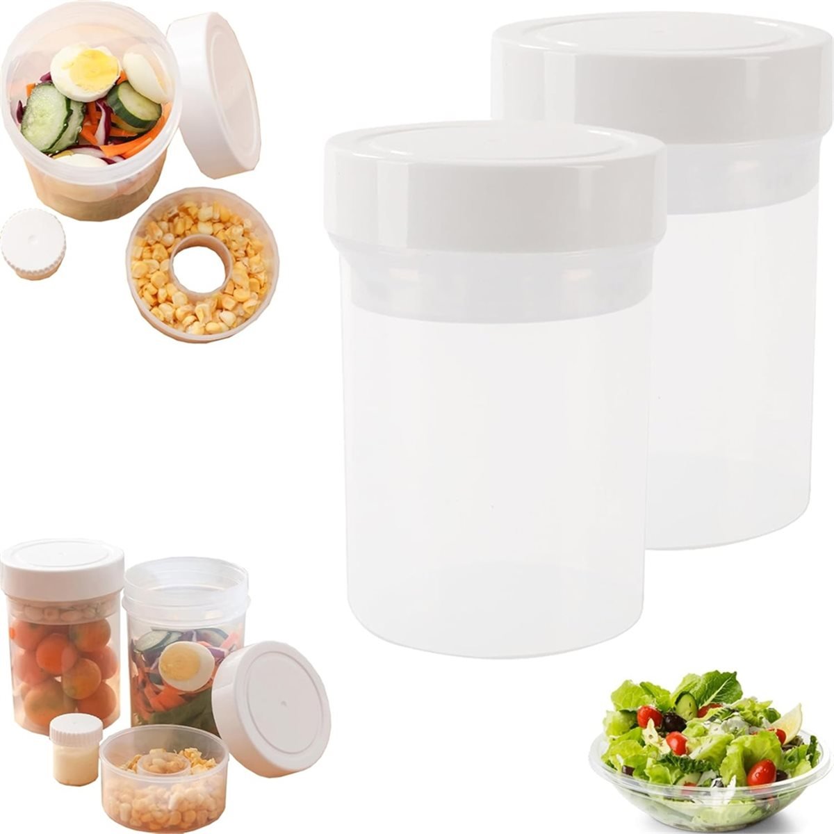 برطمانات سلطة مانعة للتسرب - ح - مراجعة Meal Prep Jar Salad وسعره