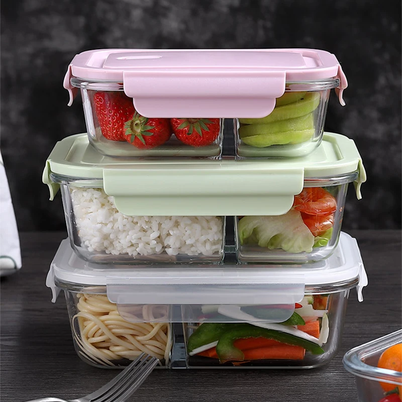 صندوق غداء زجاجي مختوم صندوق ح - مراجعة Meal Prep Glass Containers Oven Safe وسعره