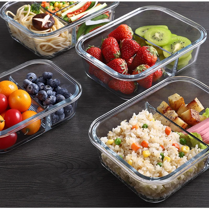 صندوق غداء زجاجي مختوم صندوق ح - مراجعة Meal Prep Glass Containers Oven Safe وسعره