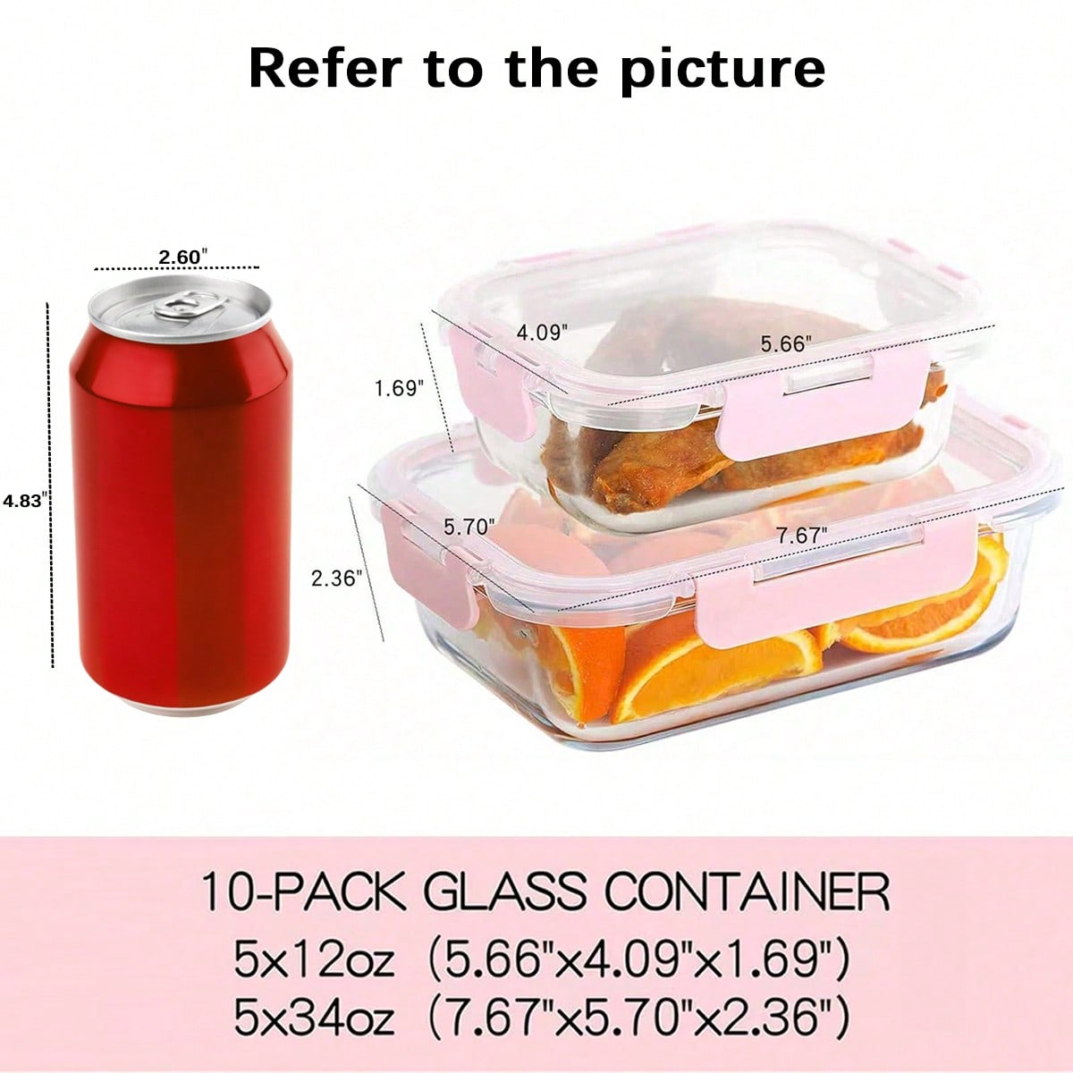10 عبوات من حاويات الطعام الزج - مراجعة Meal Prep Glass Containers Oven Safe وسعره