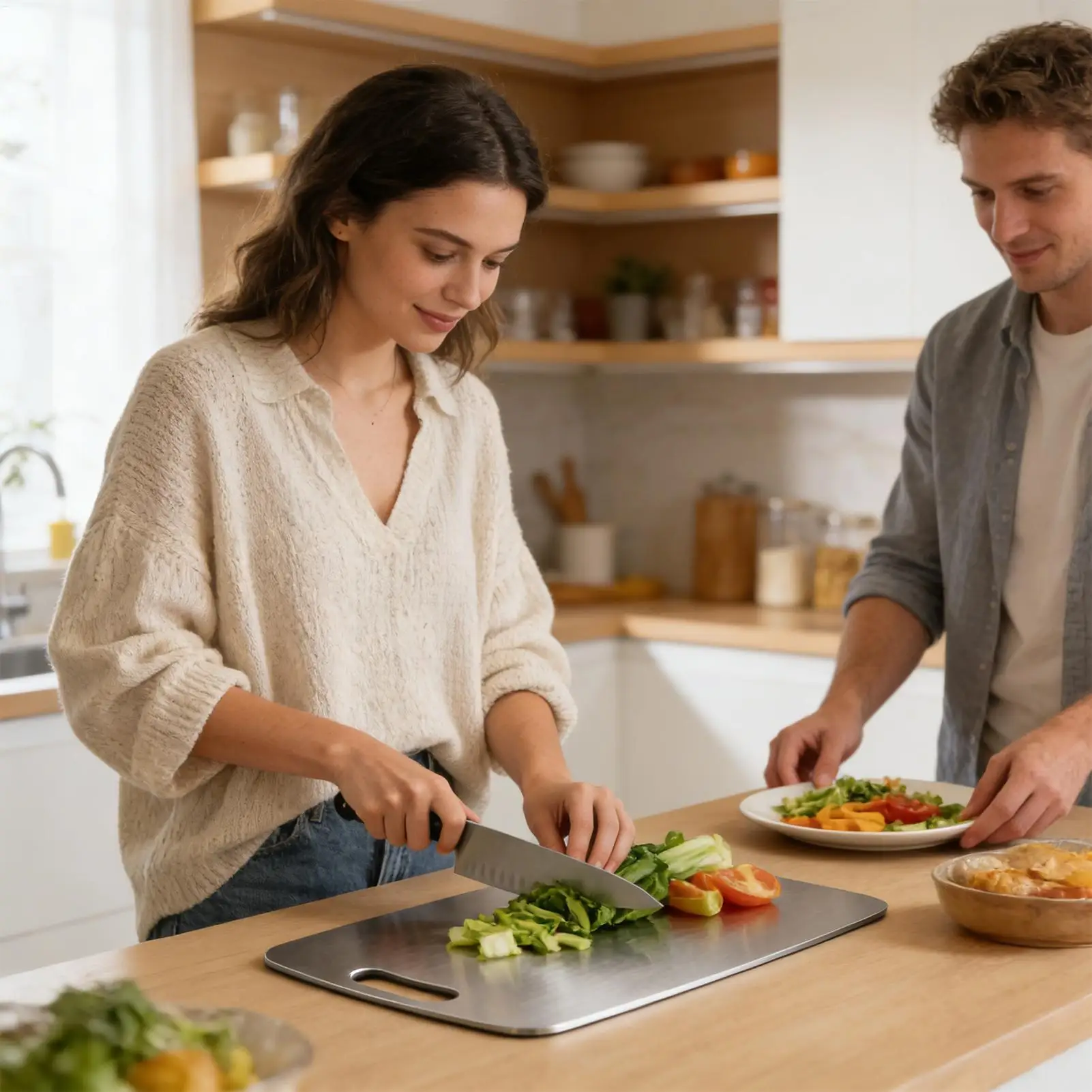 لوح تقطيع من الفولاذ المقاوم ل - مراجعة Meal Prep Veggie وسعره