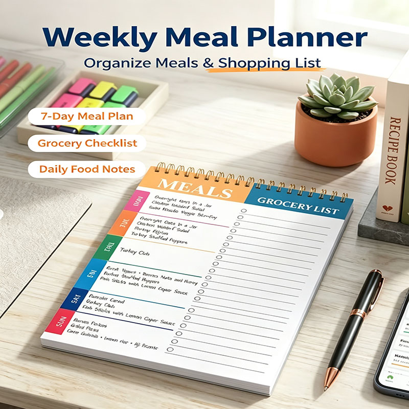 دفتر تخطيط وجبات الأسبوع 5.6×8 - مراجعة Meal Prep Plan وسعره