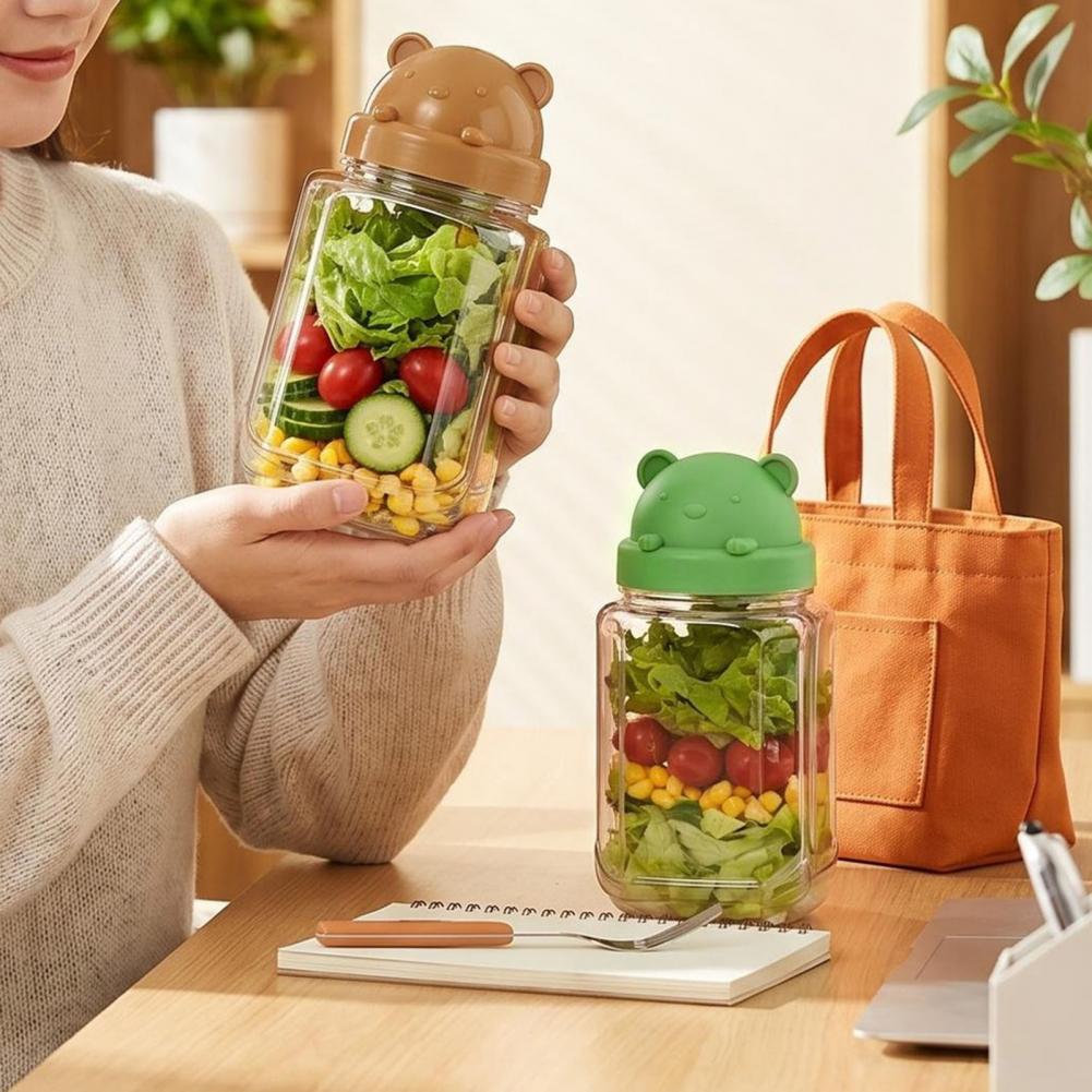 حاوية سلطة بلاستيكية محكمة الإ - مراجعة Meal Prep Jar Salad وسعره