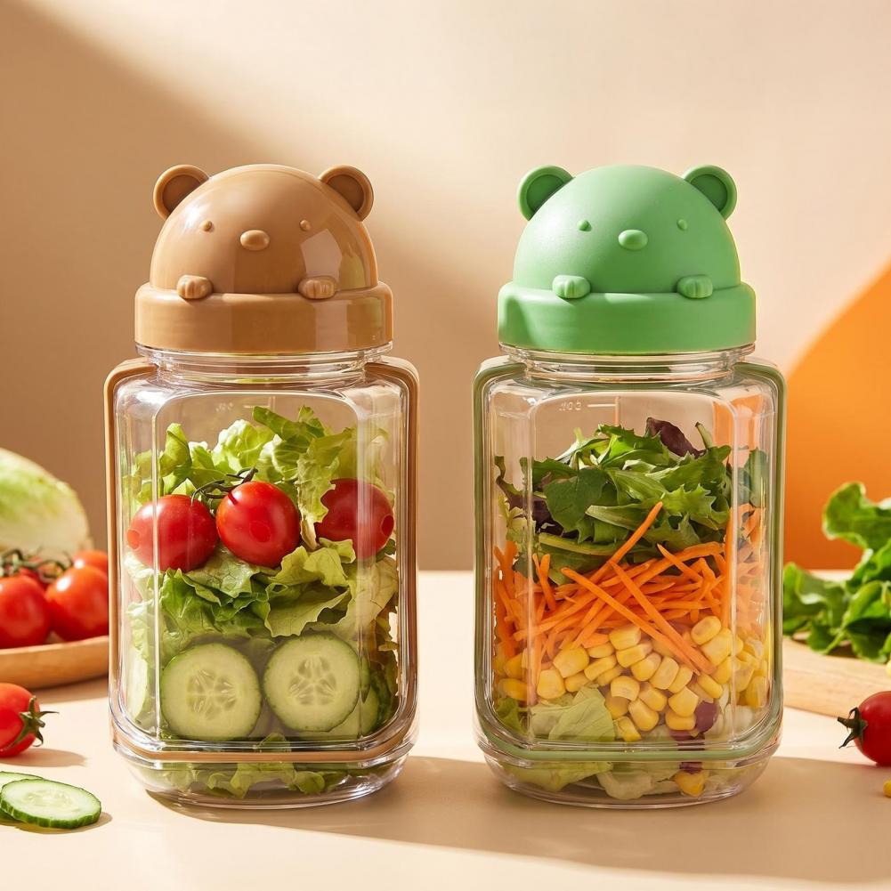 حاوية سلطة بلاستيكية محكمة الإ - مراجعة Meal Prep Jar Salad وسعره