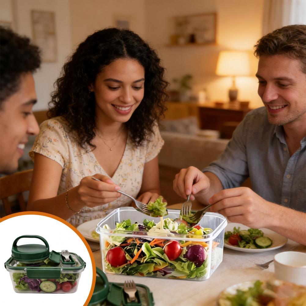 حاوية سلطة مع كوب للصلصة (عبوة - مراجعة Meal Prep Jar Salad وسعره