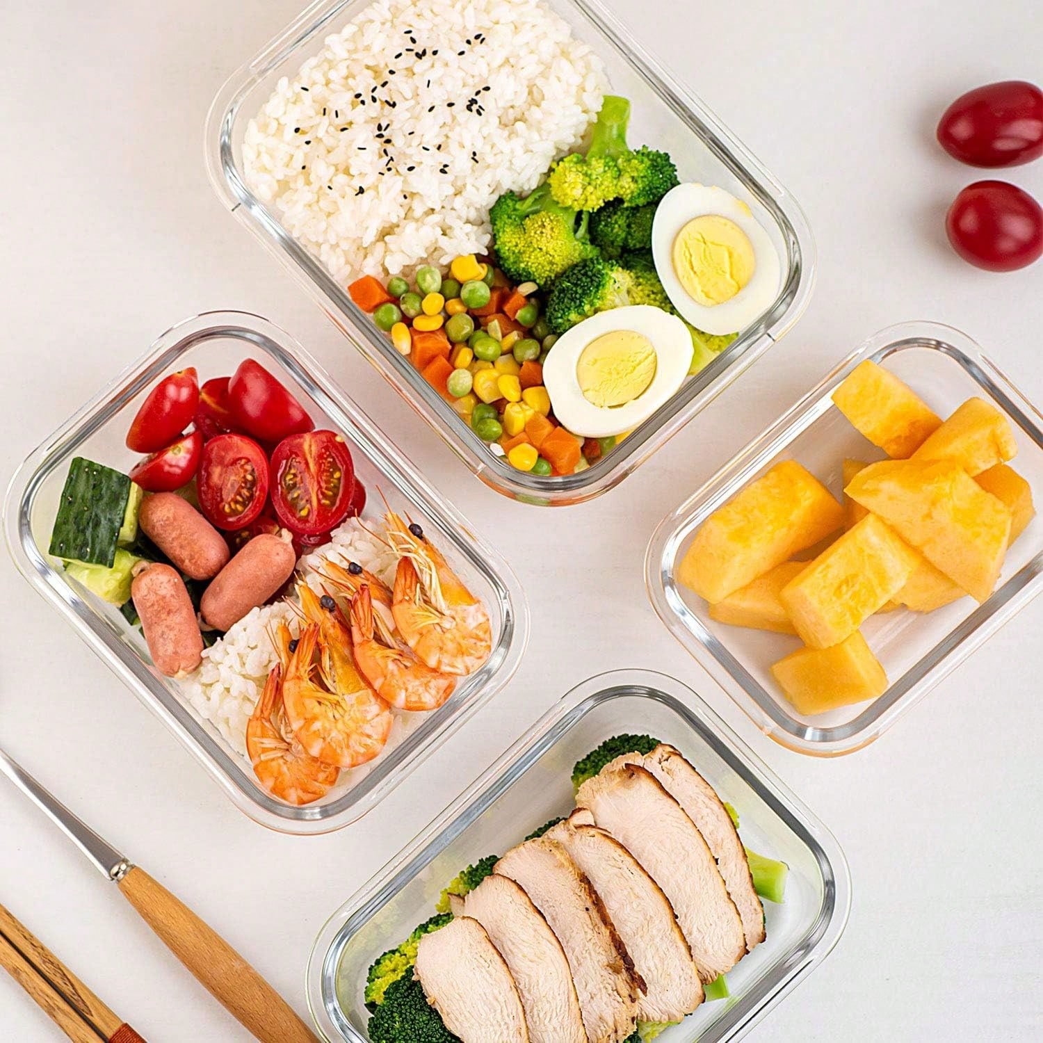 10 حاويات زجاجية لتحضير الوجبا - مراجعة Meal Prep Food وسعره