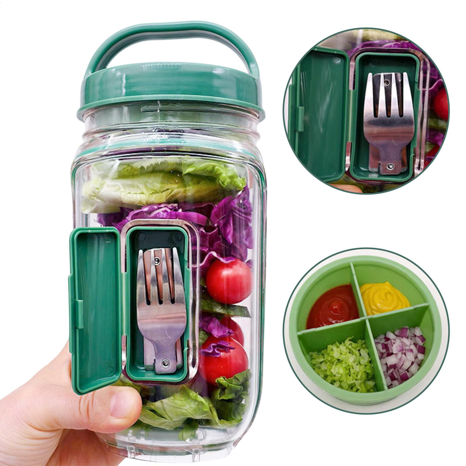 وعاء سلطة محكم الإغلاق سعة 100 - مراجعة Meal Prep Jar Salad وسعره