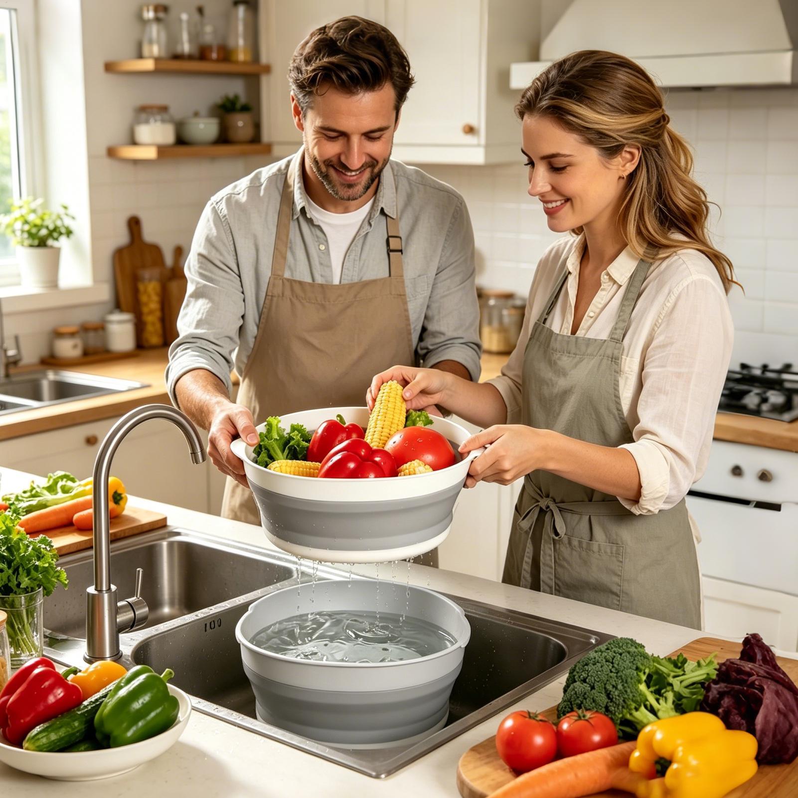 مصفاة قابلة للطي مزدوجة الطبقا - مراجعة Meal Prep Veggie وسعره