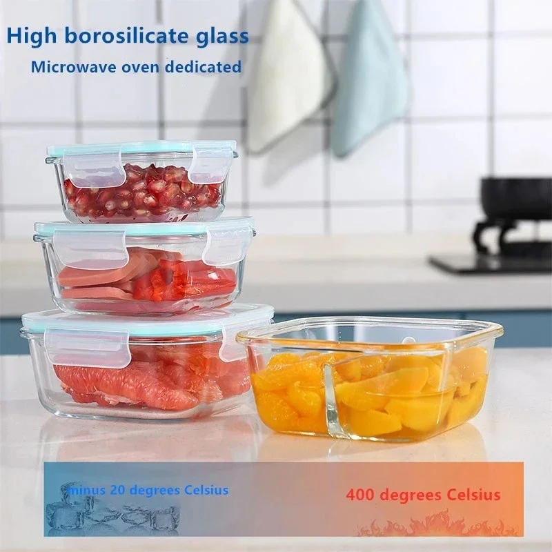 صندوق زجاجي لحفظ الطعام، مصنوع - مراجعة Meal Prep Glass Containers Oven Safe وسعره