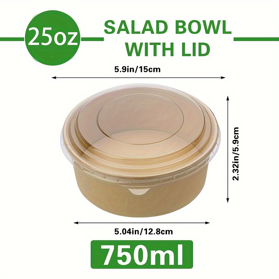 25 أونصة/750 مل 25/50 عبوة من  - مراجعة Meal Prep Bowl وسعره