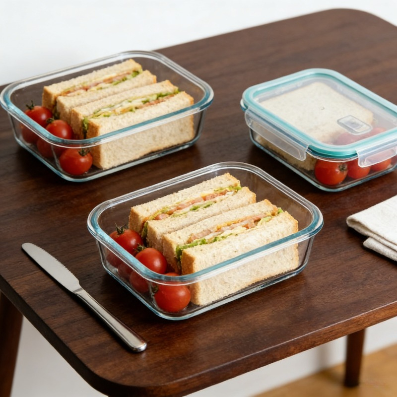 وعاء طعام زجاجي عالي البوروسيل - مراجعة Meal Prep Glass Containers Oven Safe وسعره