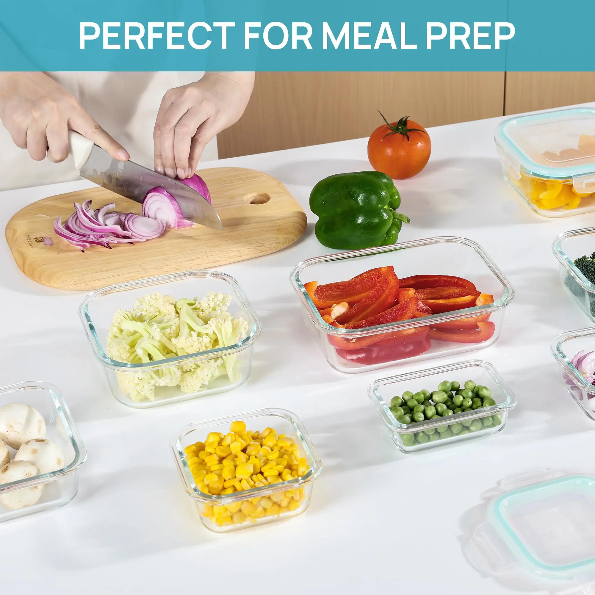 حاويات تخزين الطعام الزجاجية ل - مراجعة Meal Prep Glass Containers Oven Safe وسعره