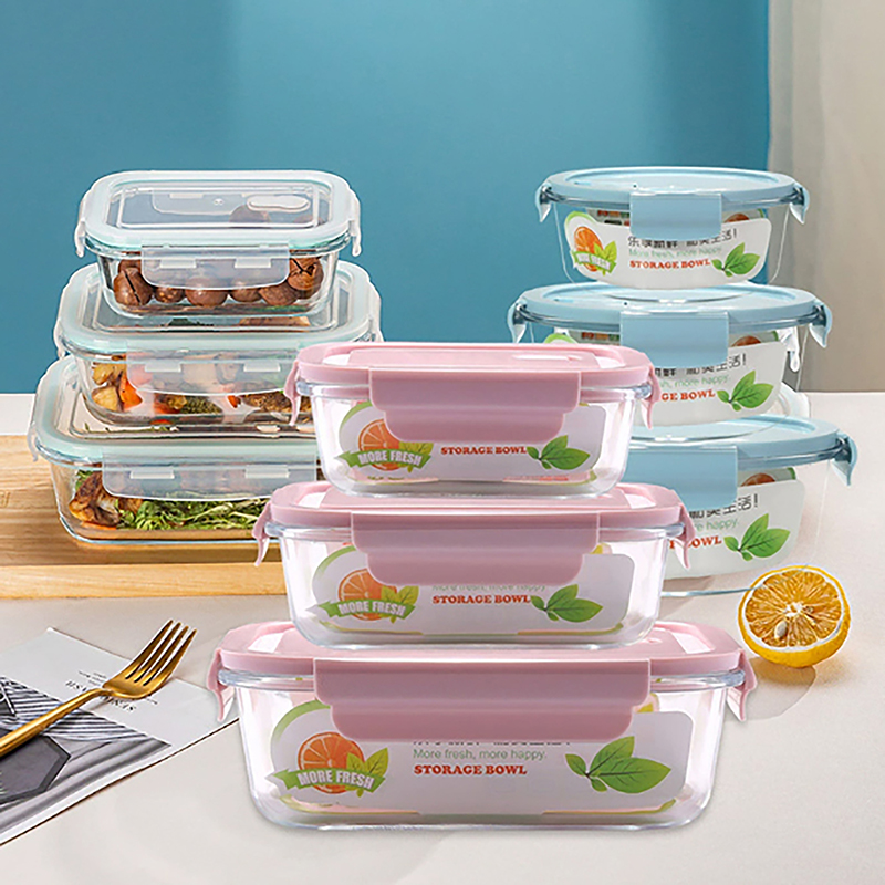 1/2/3 شبكات سميكة مانعة للتسرب - مراجعة Meal Prep Glass Containers Oven Safe وسعره