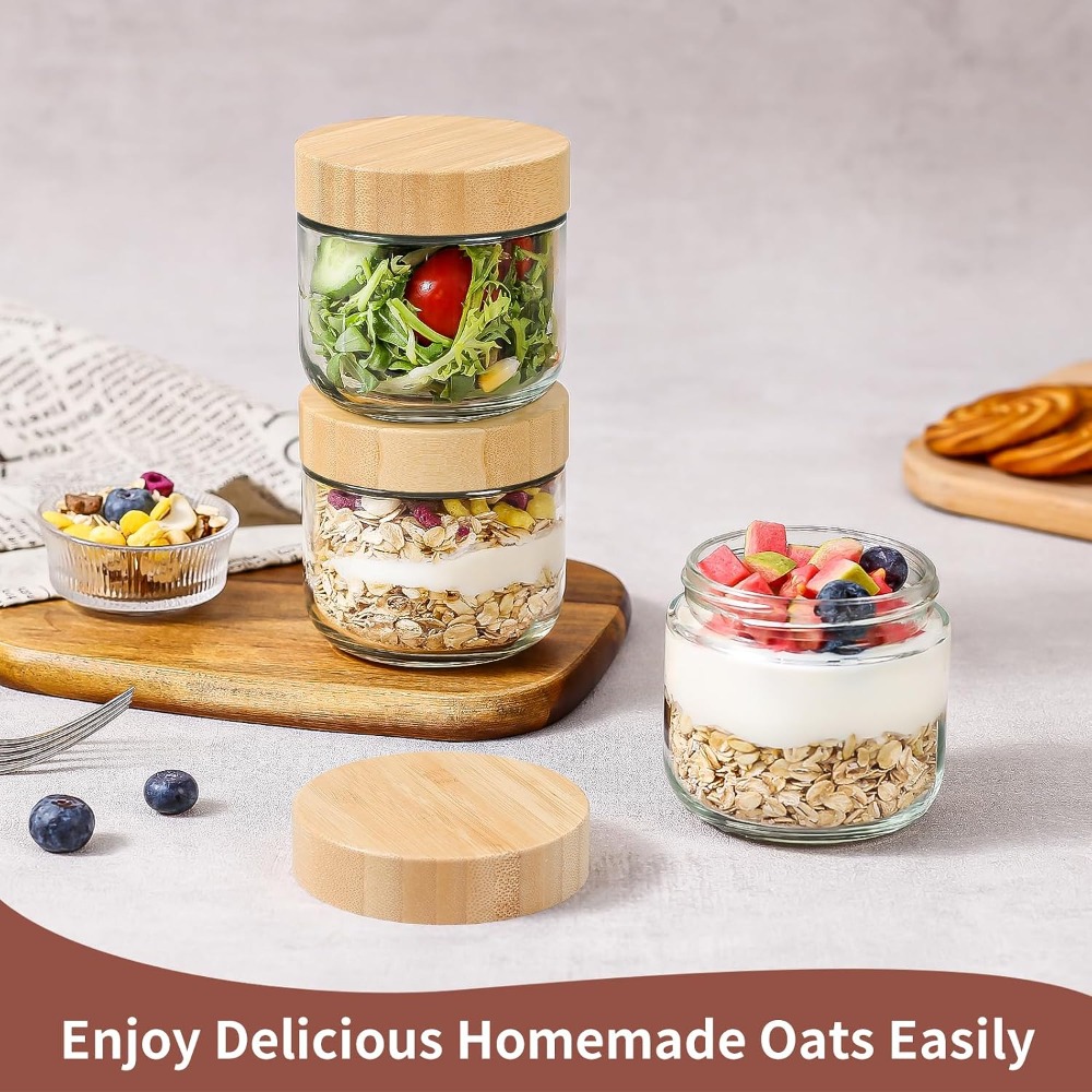حاويات زجاجية لحفظ الشوفان طوا - مراجعة Meal Prep Jar Salad وسعره